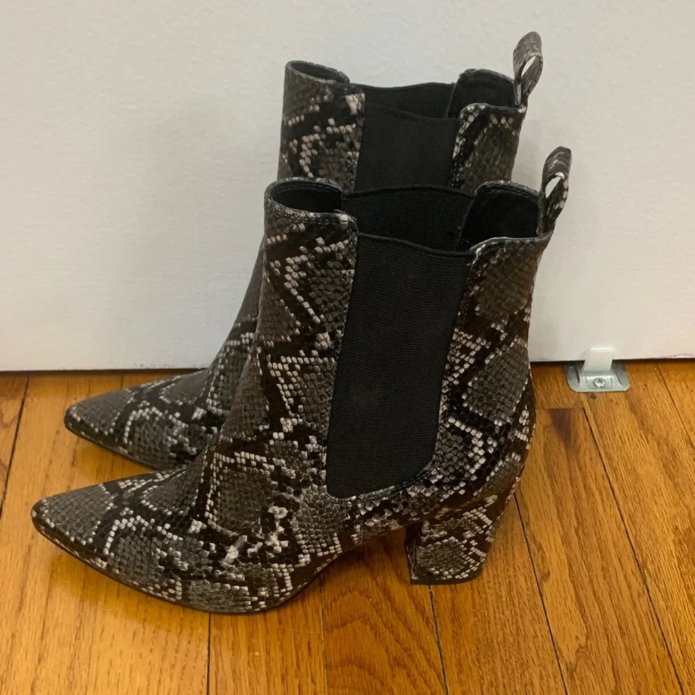 Steve Madden Snakeskin Heeled Boots - Picture 3 of 5